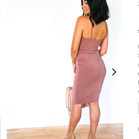 NWT Solid Cami Bodycon Midi Dress - Picture 3 of 4